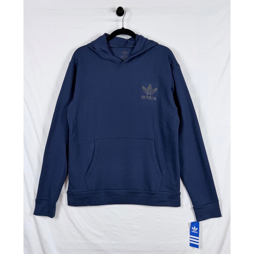 Adidas Originals Men Trefoil Pullover Hoodie Navy Blue Medium NWT Sportswear